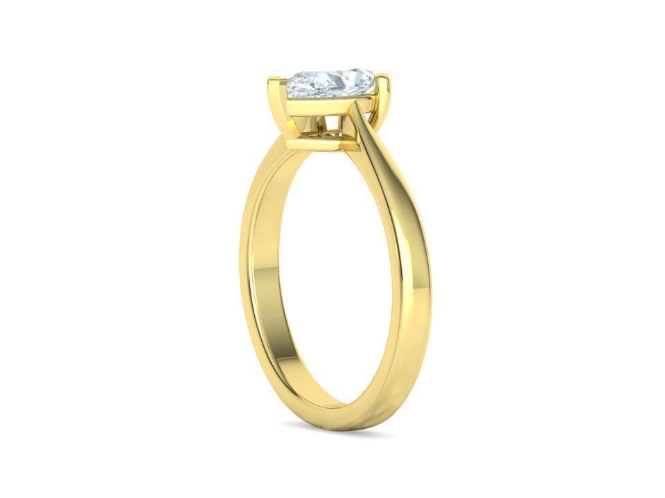 Solitaire Engagement Ring 8x5 Pear Stone 3dprint ring 3D print model_28