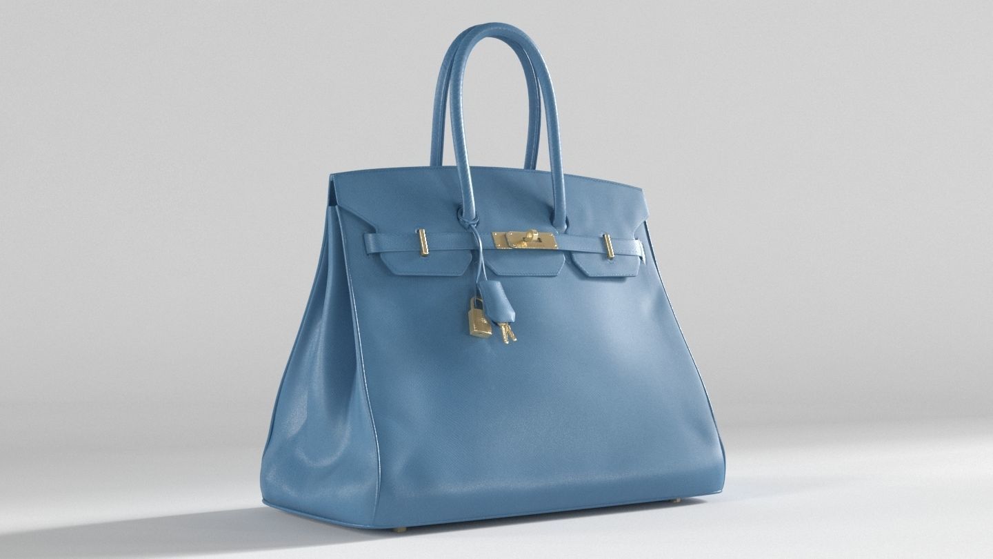 Hermes Birkin Bag Low-poly 3D model_3