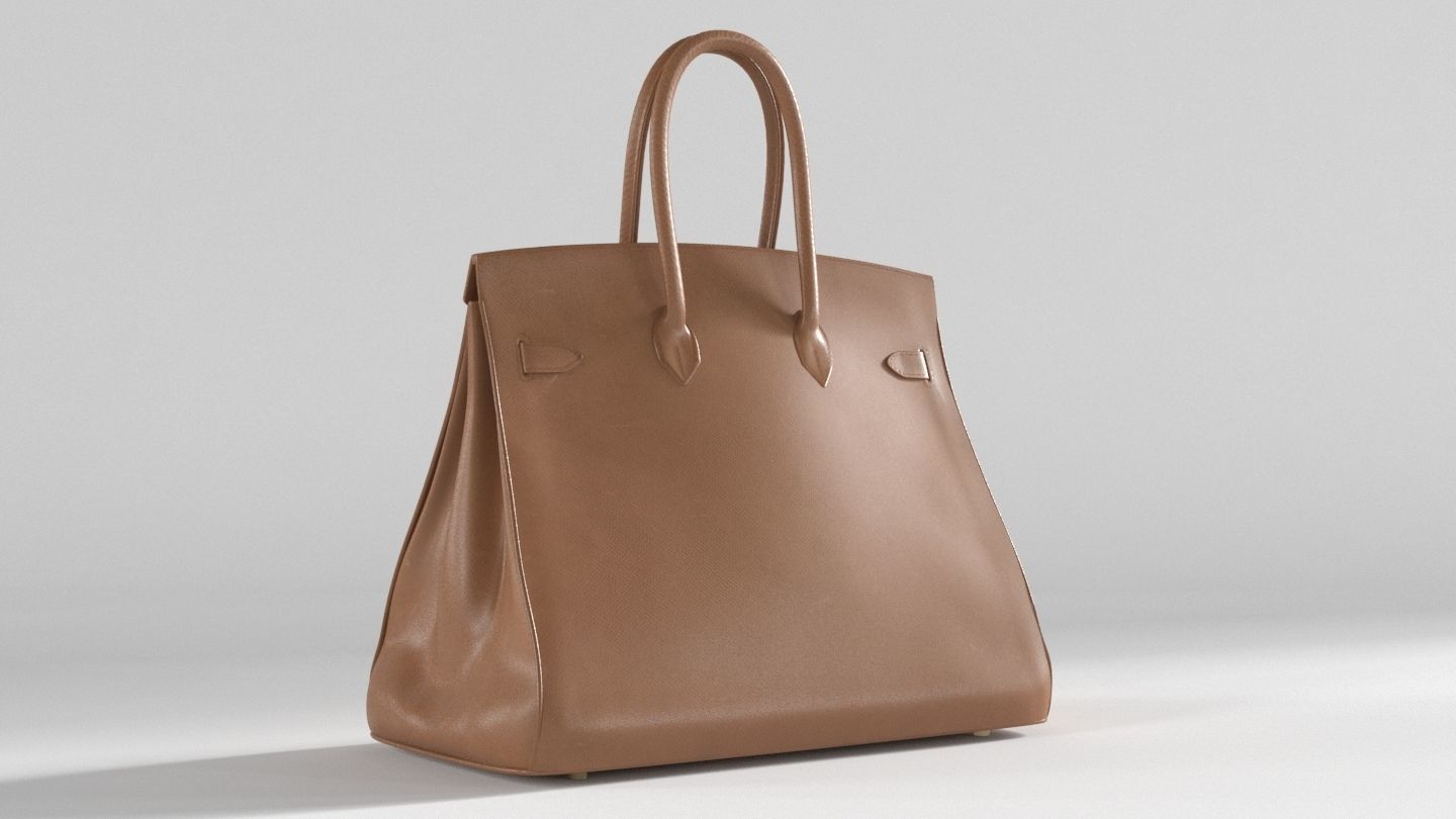 Hermes Birkin Bag Low-poly 3D model_11
