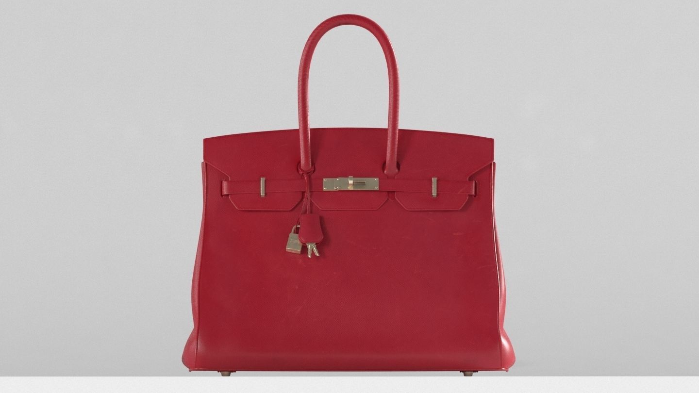 Hermes Birkin Bag Low-poly 3D model_18
