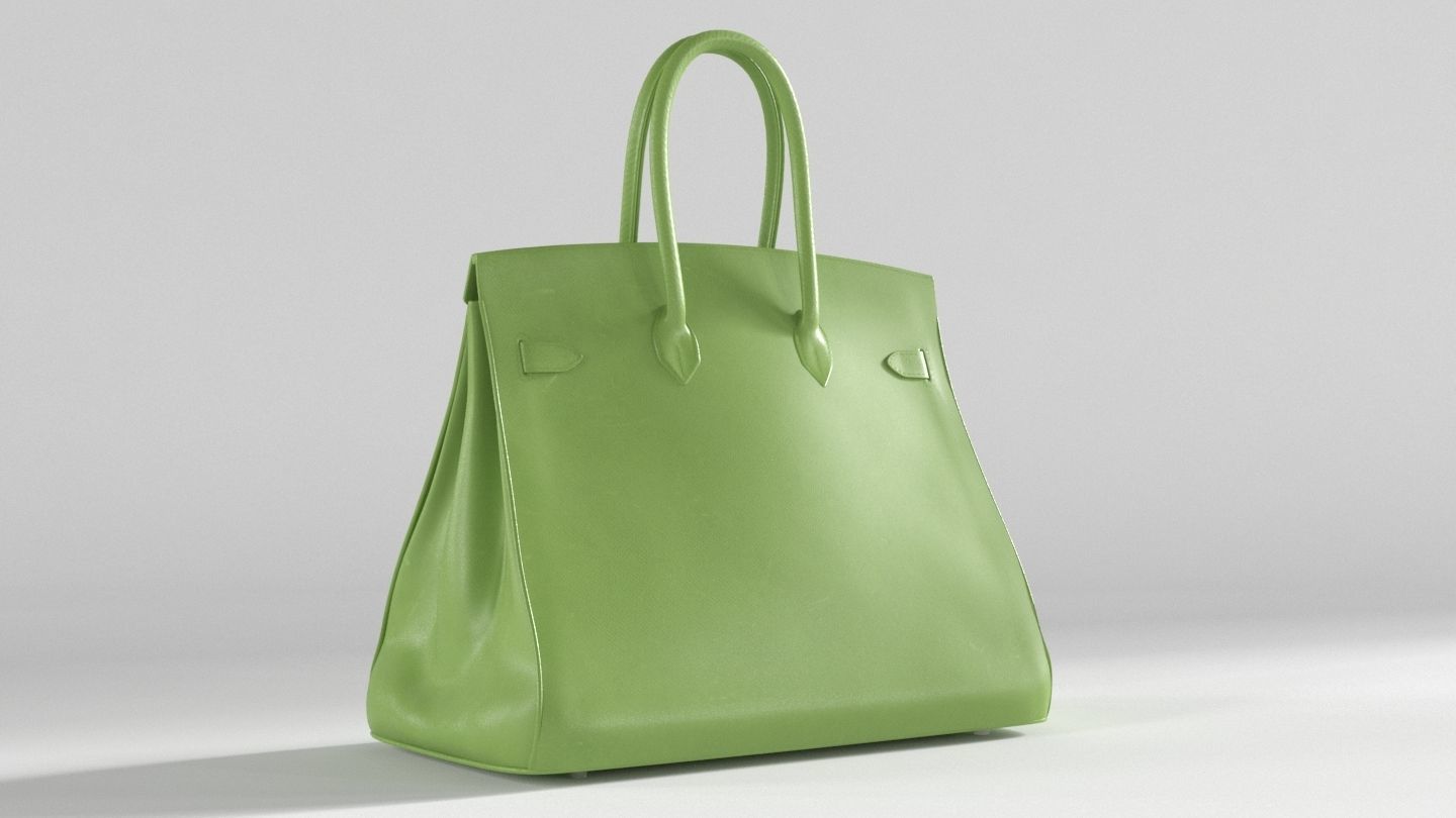 Hermes Birkin Bag Low-poly 3D model_12