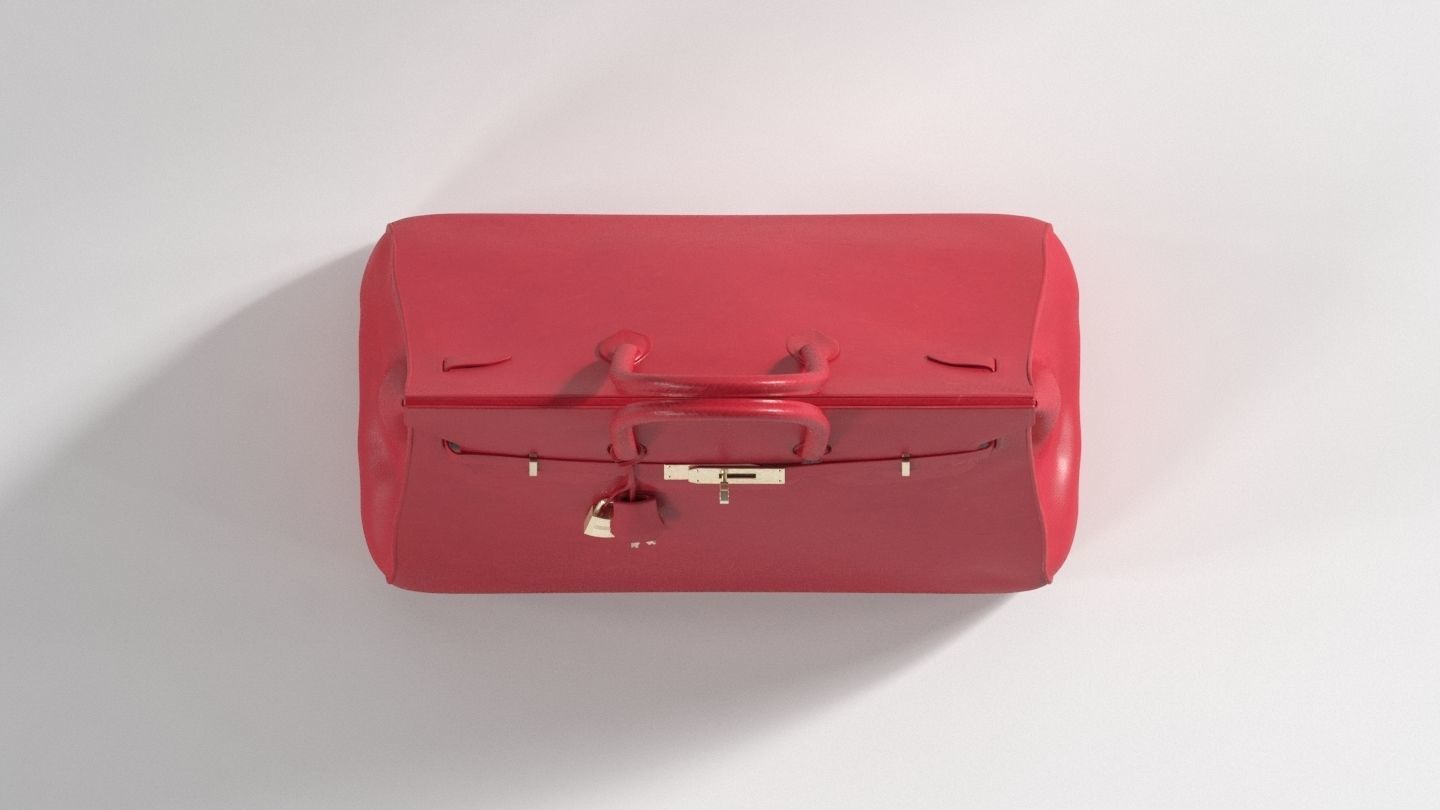 Hermes Birkin Bag Low-poly 3D model_16