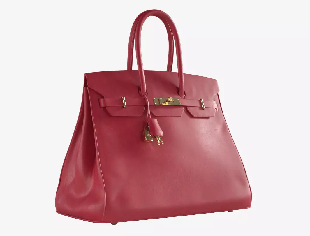 Hermes Birkin Bag Low-poly 3D model_0