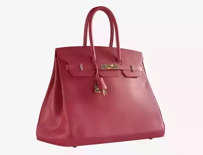 Hermes Birkin Bag Low-poly 3D model