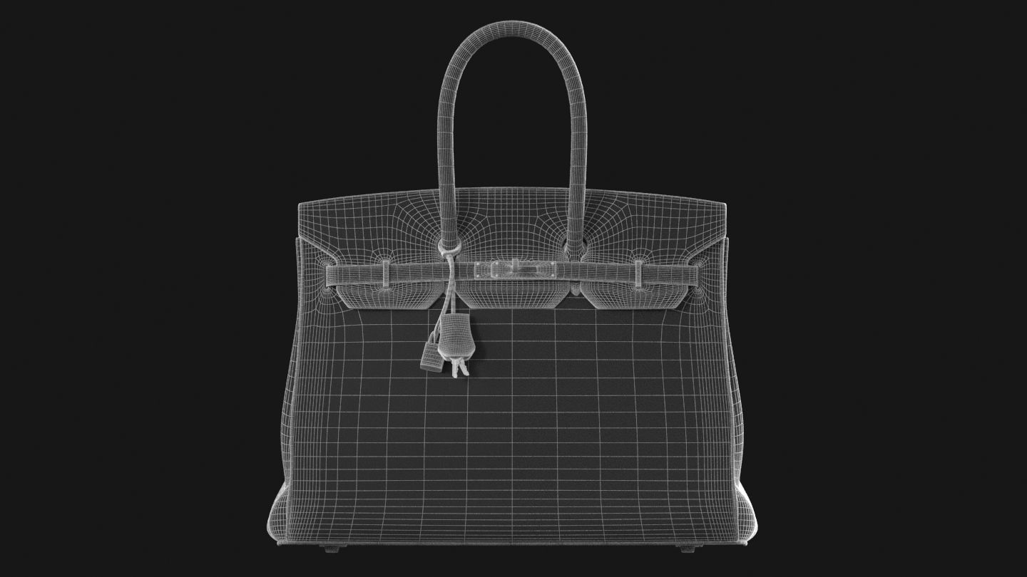 Hermes Birkin Bag Low-poly 3D model_26