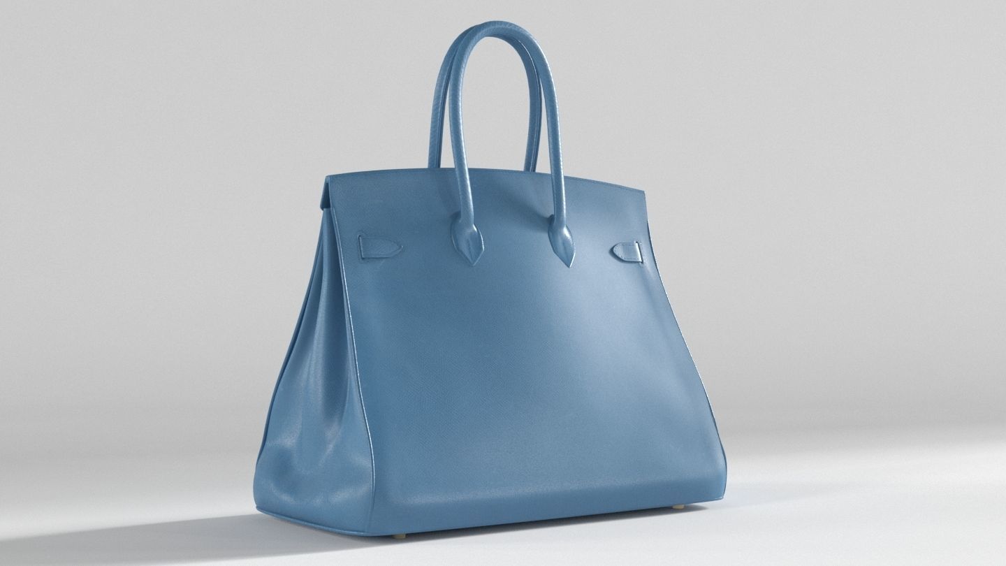 Hermes Birkin Bag Low-poly 3D model_10