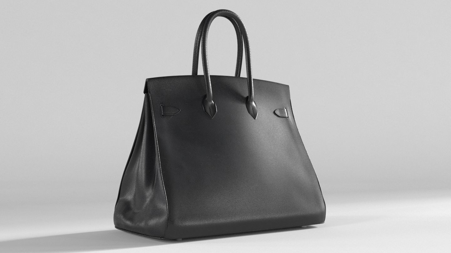 Hermes Birkin Bag Low-poly 3D model_9