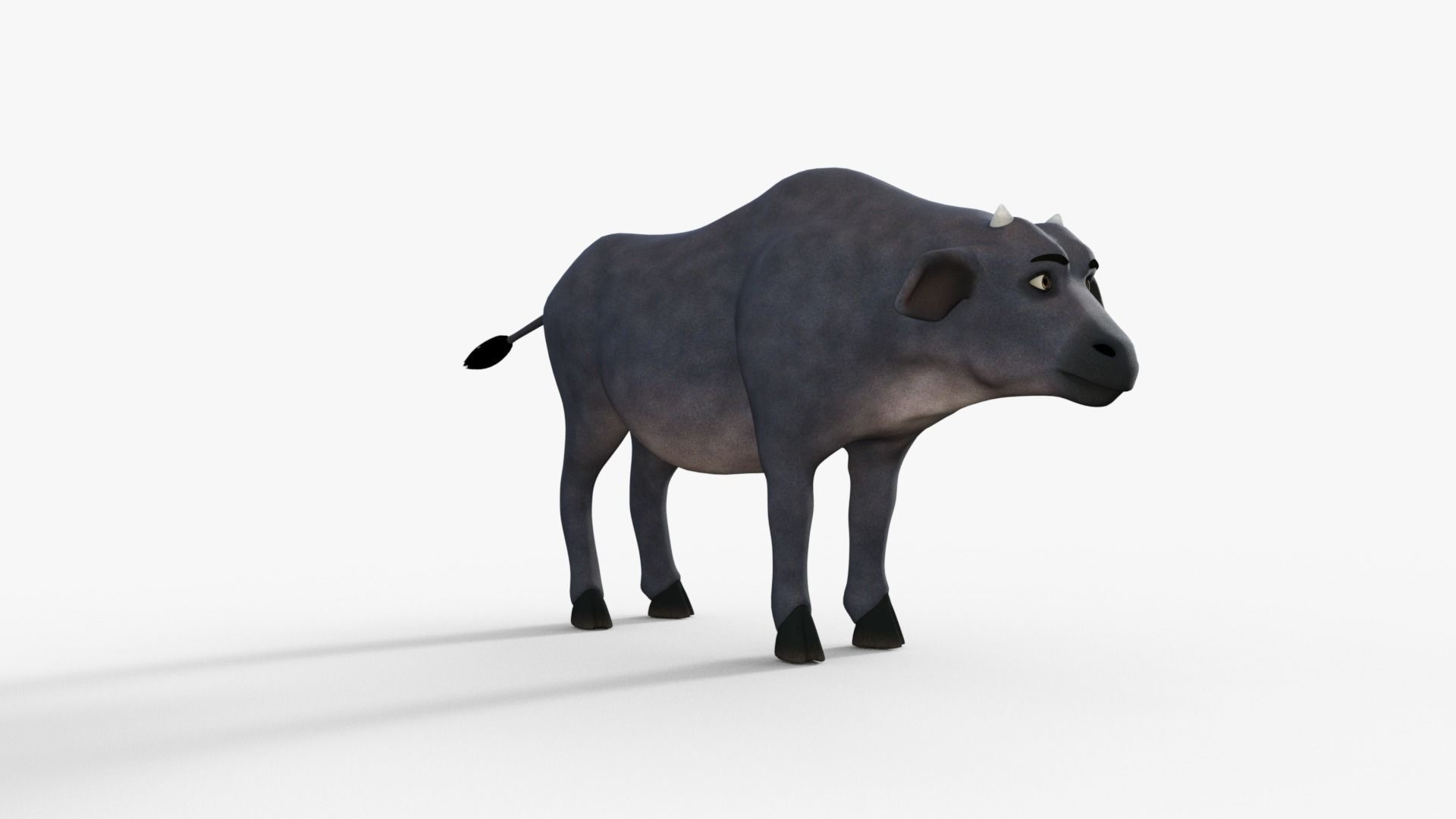 Cartoon Cow Rigged 3D model_16