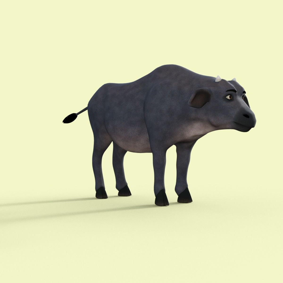 Cartoon Cow Rigged 3D model_8