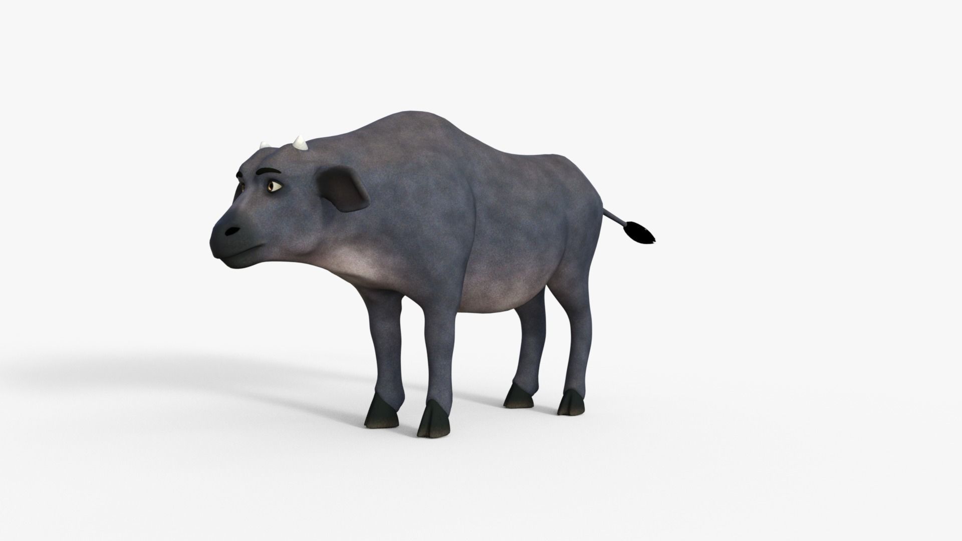 Cartoon Cow Rigged 3D model_10