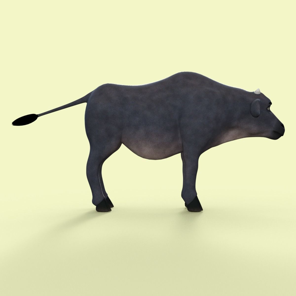 Cartoon Cow Rigged 3D model_7