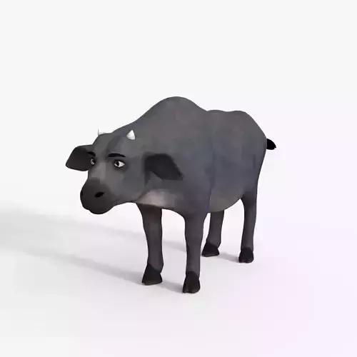 Cartoon Cow Rigged