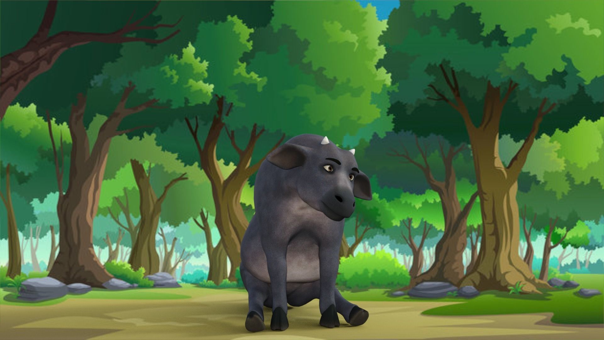 Cartoon Cow Rigged 3D model_23