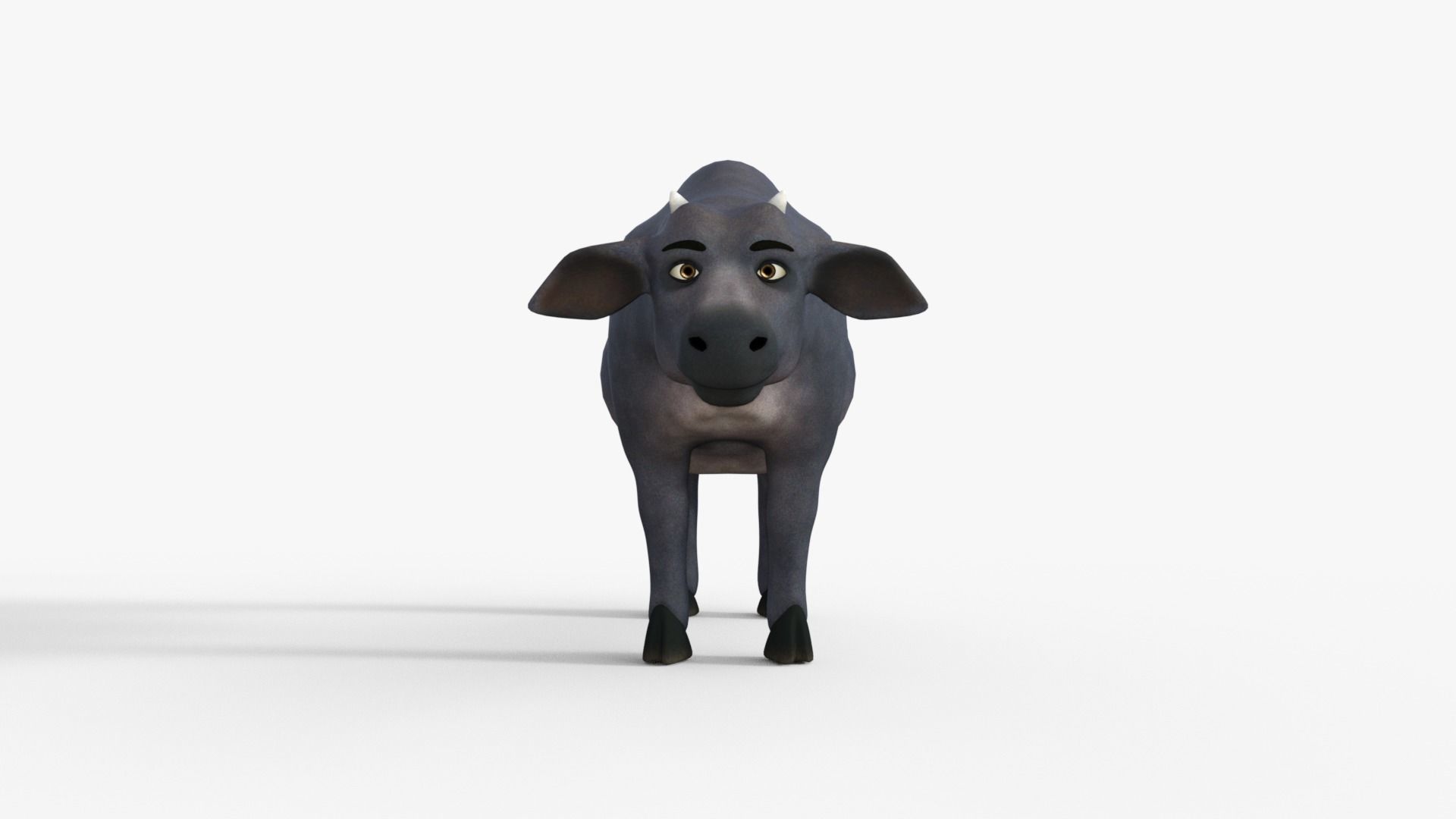 Cartoon Cow Rigged 3D model_17