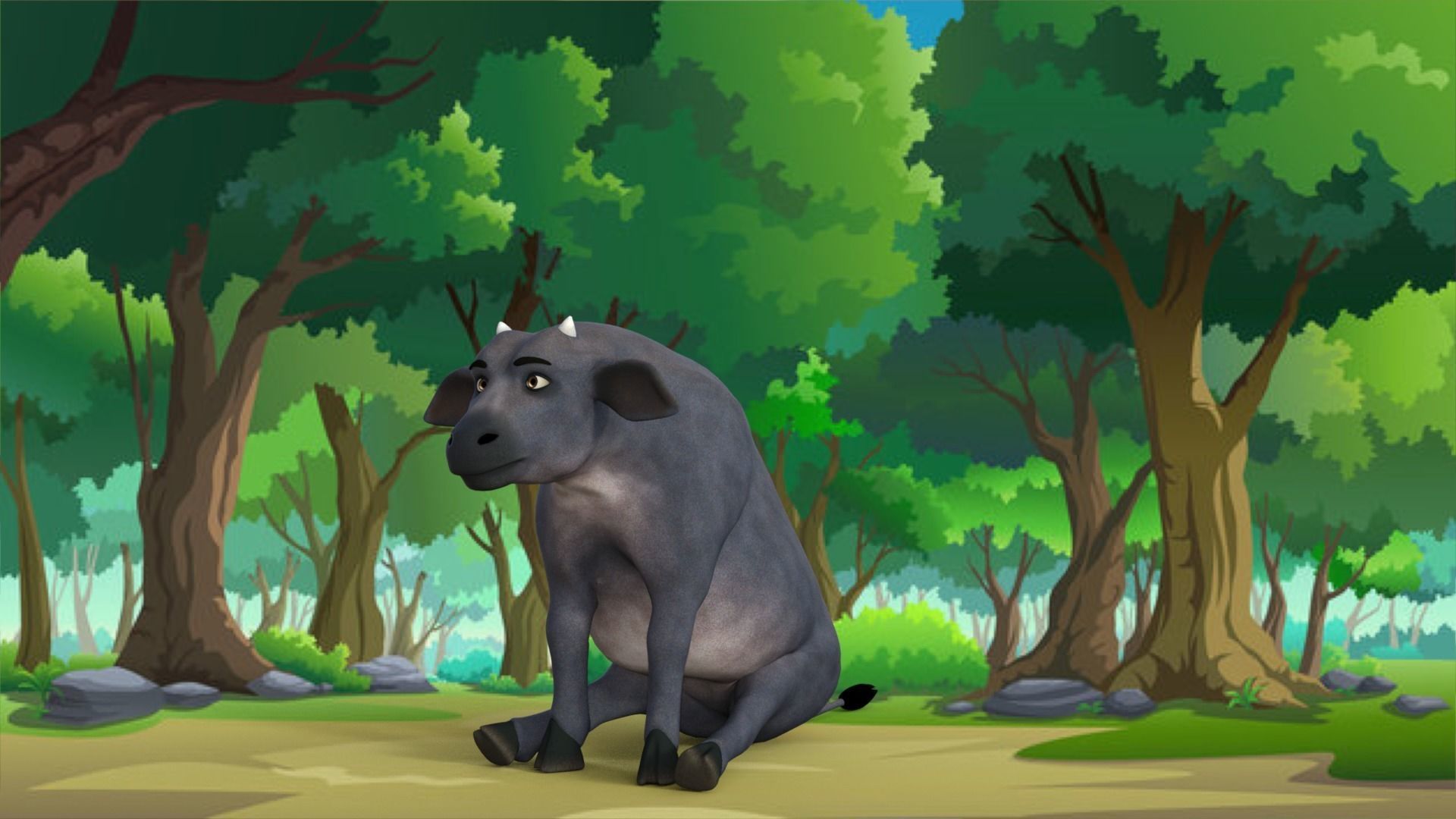 Cartoon Cow Rigged 3D model_22