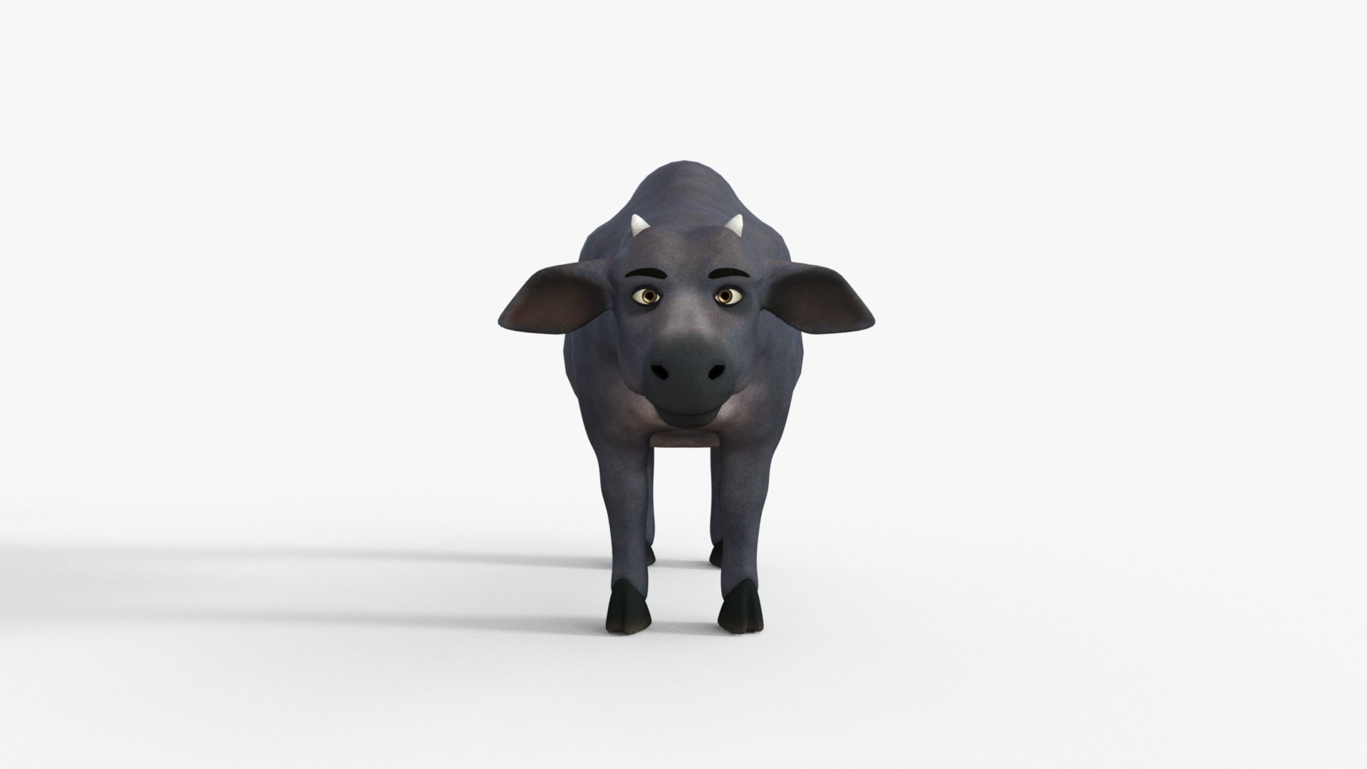 Cartoon Cow Rigged 3D model_9