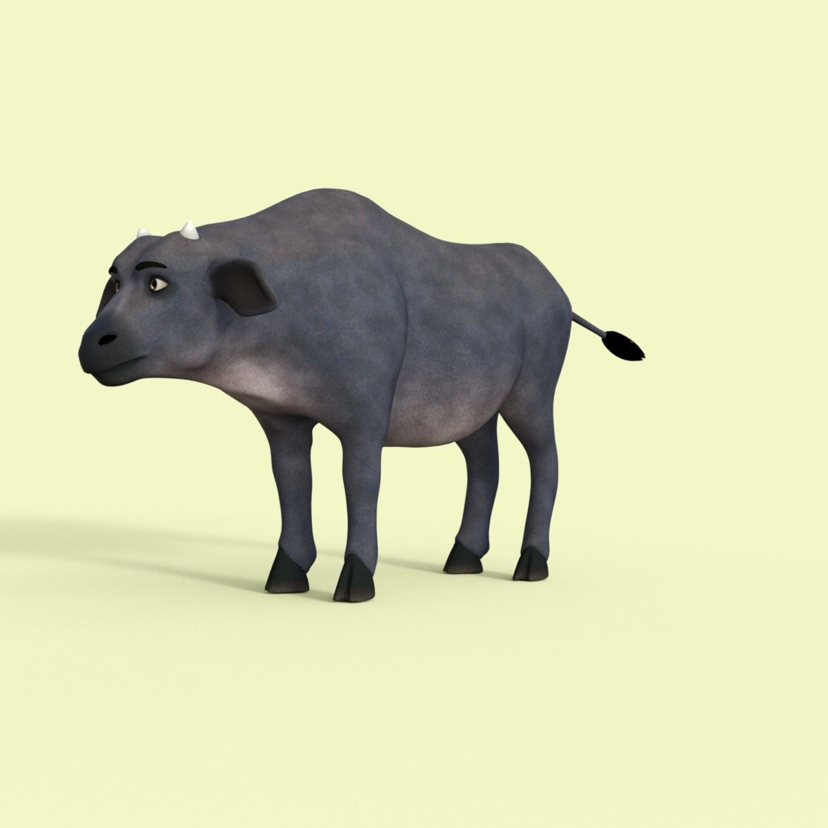 Cartoon Cow Rigged 3D model_2