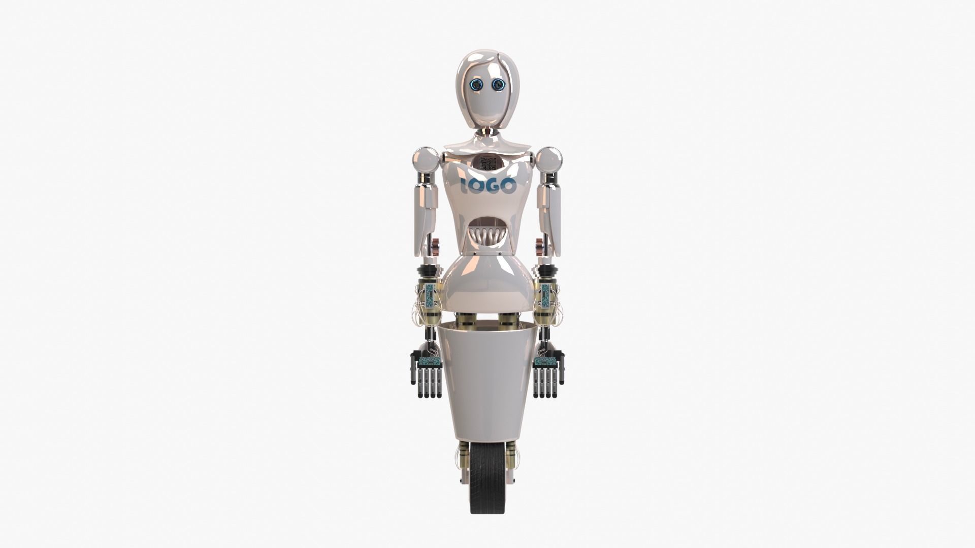 Custom Woman Robot 3D model_3