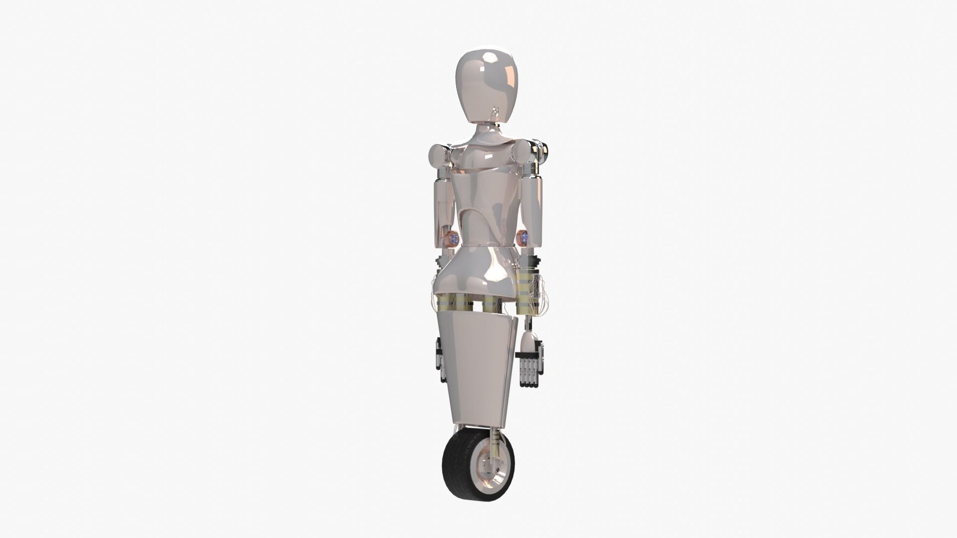 Custom Woman Robot 3D model_6
