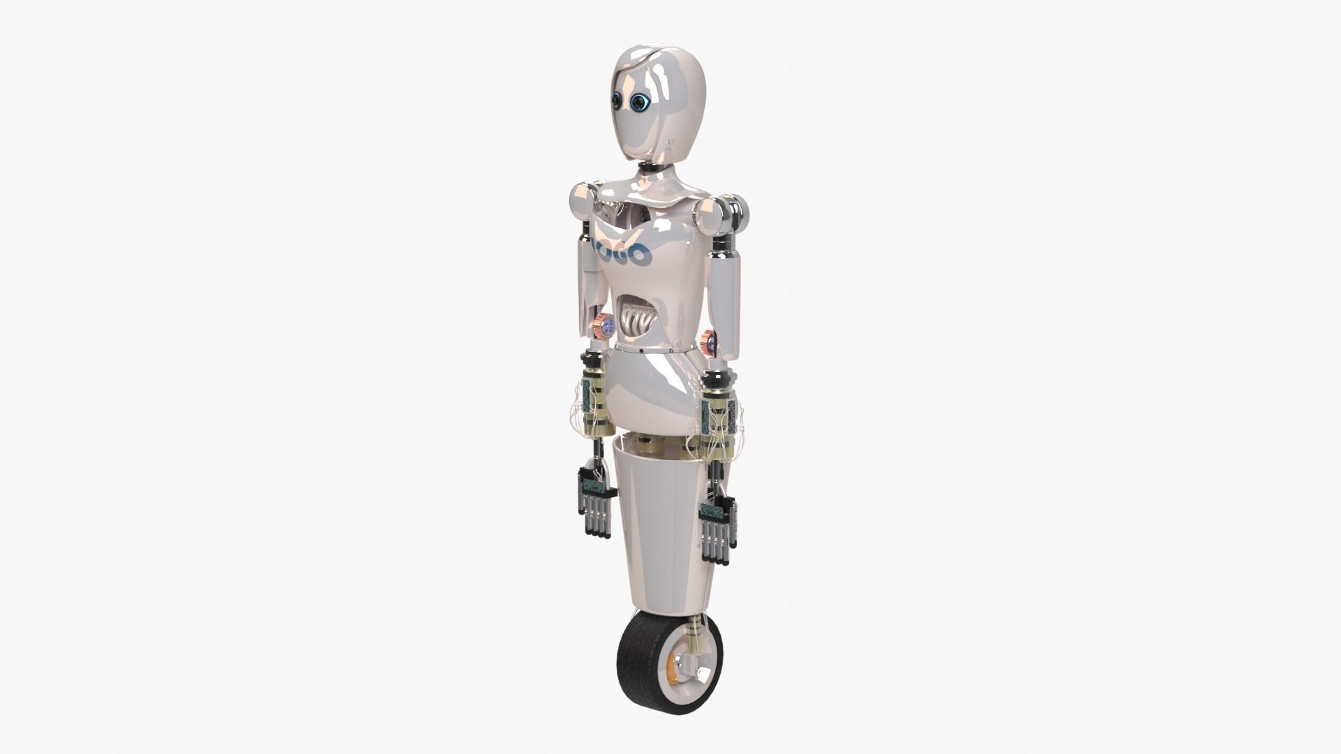 Custom Woman Robot 3D model_2