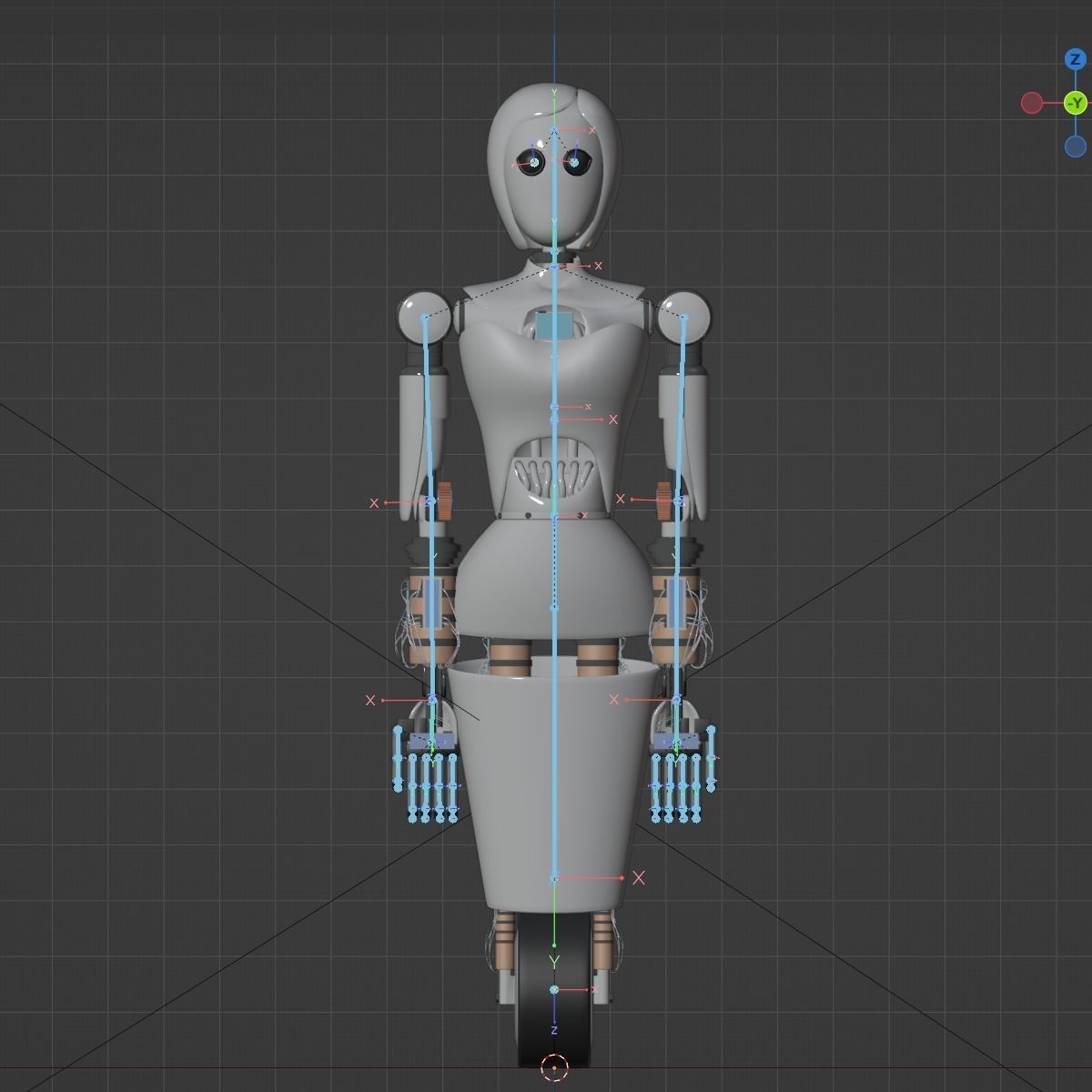 Custom Woman Robot 3D model_15