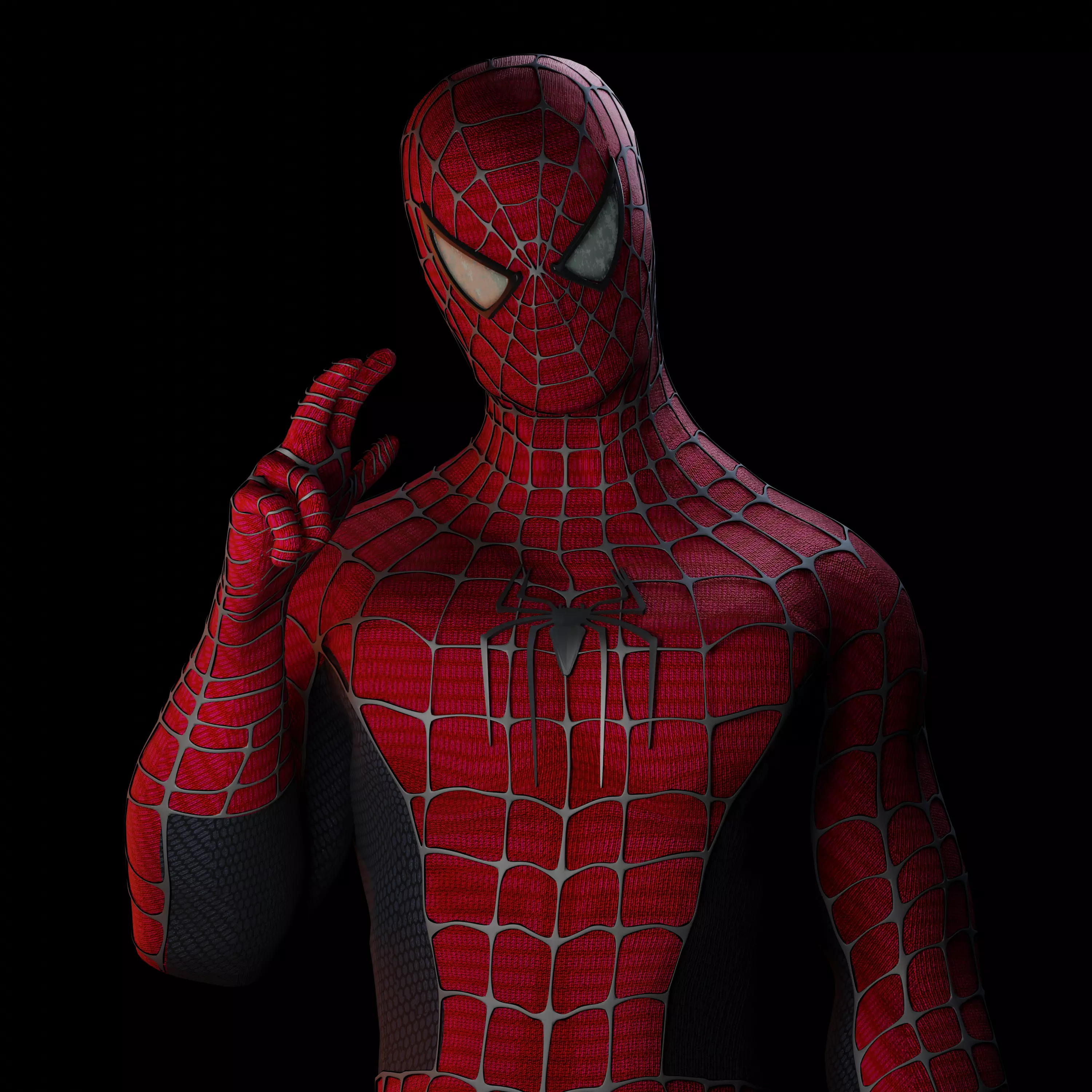 Raimiverse Spider-Man 2 with SM3 Black Suit Variant 3D model_0