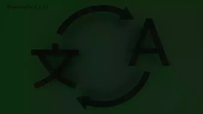 Translate Icon Emoji Low-poly 3D model