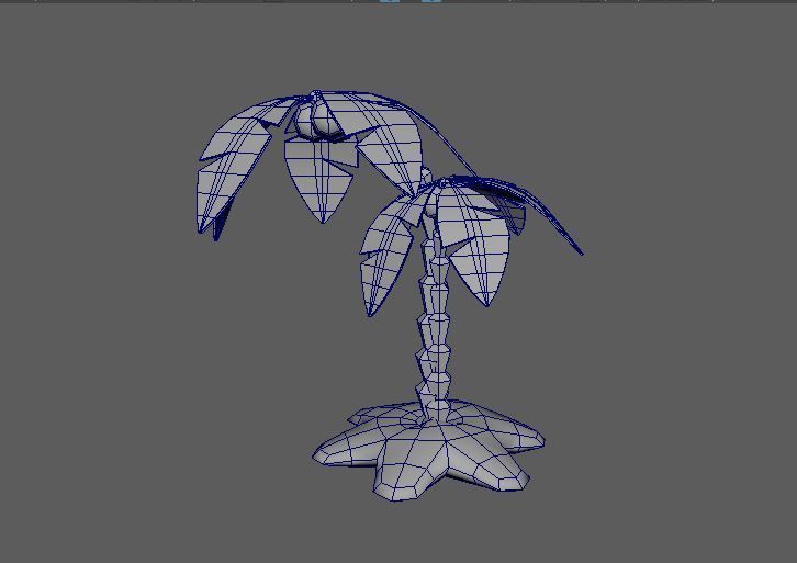 tree model palm Low-poly 3D model_7