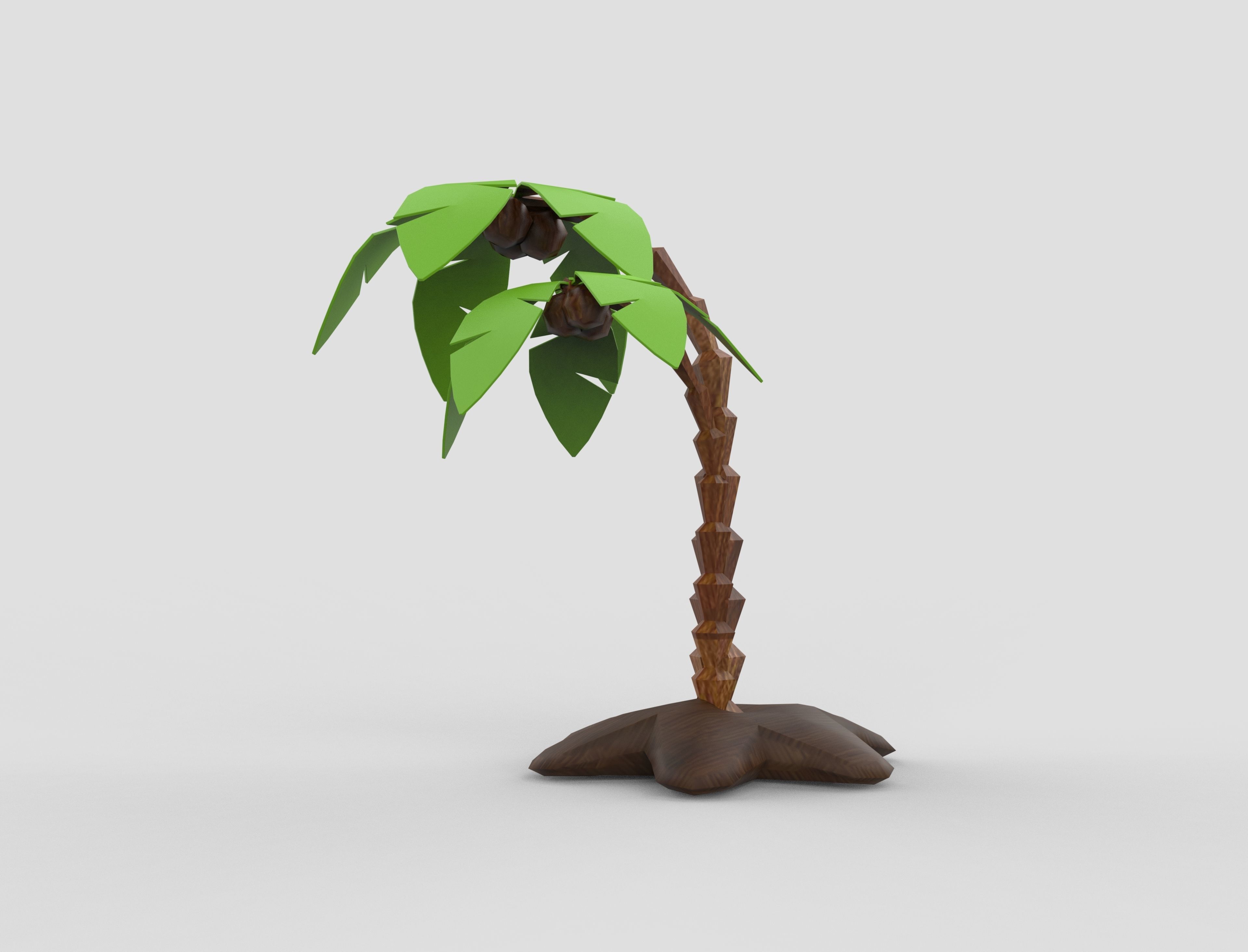 tree model palm Low-poly 3D model_4