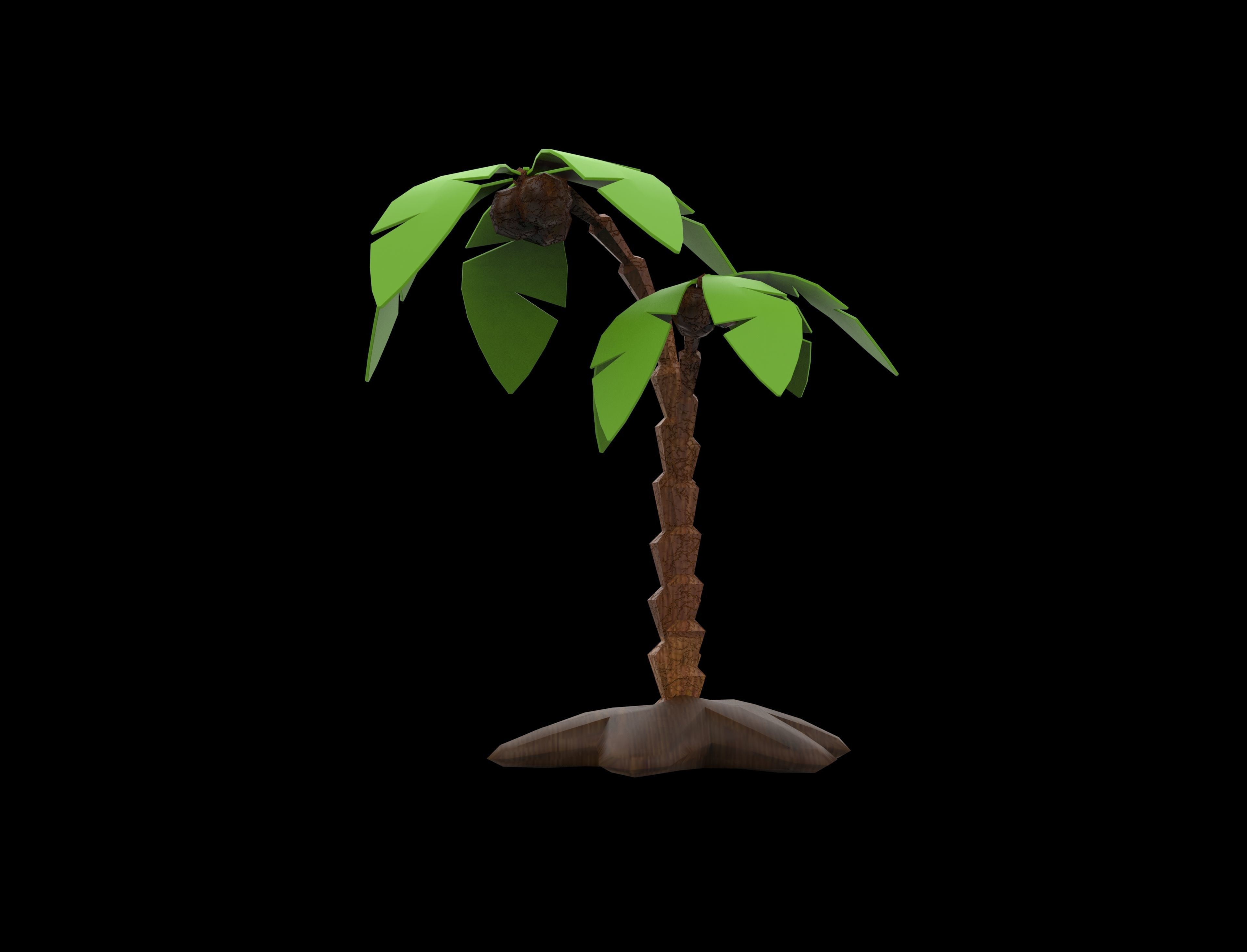 tree model palm Low-poly 3D model_2