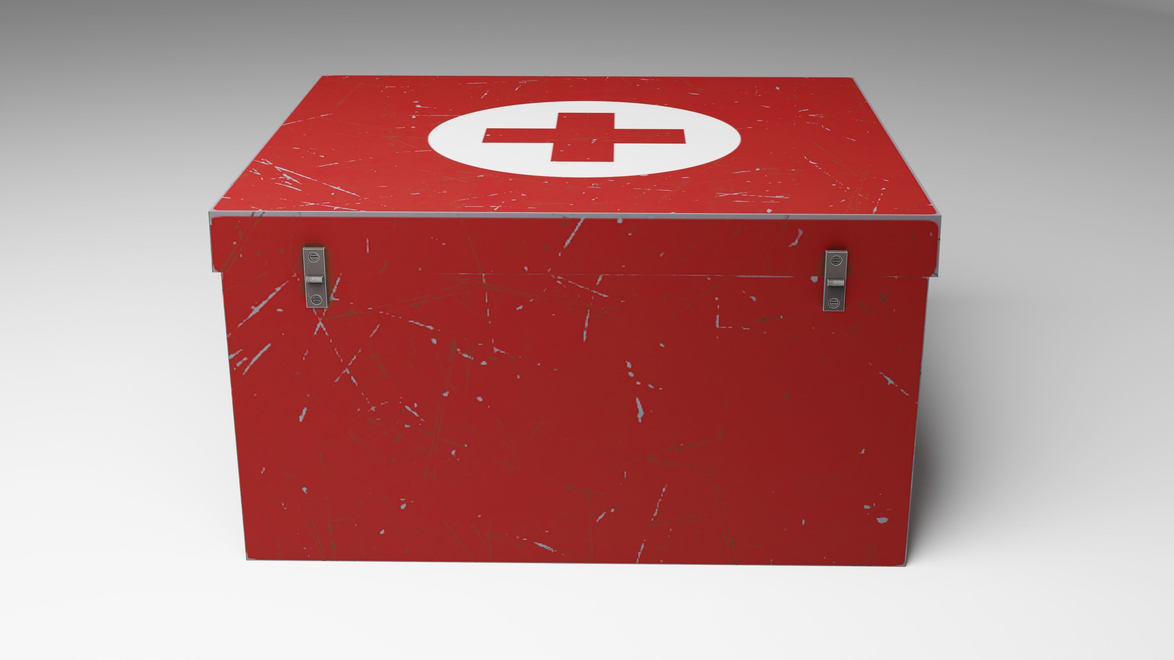 Medic Case - First Aid Kit - PBR Low-poly 3D model_3