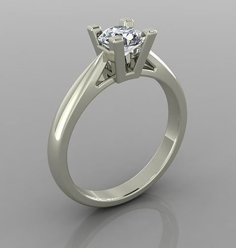 Solitaire Ring 3d Print model 3D print model