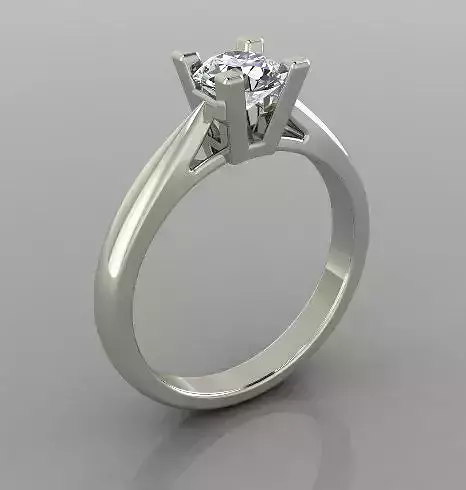 Solitaire Ring 3d Print model