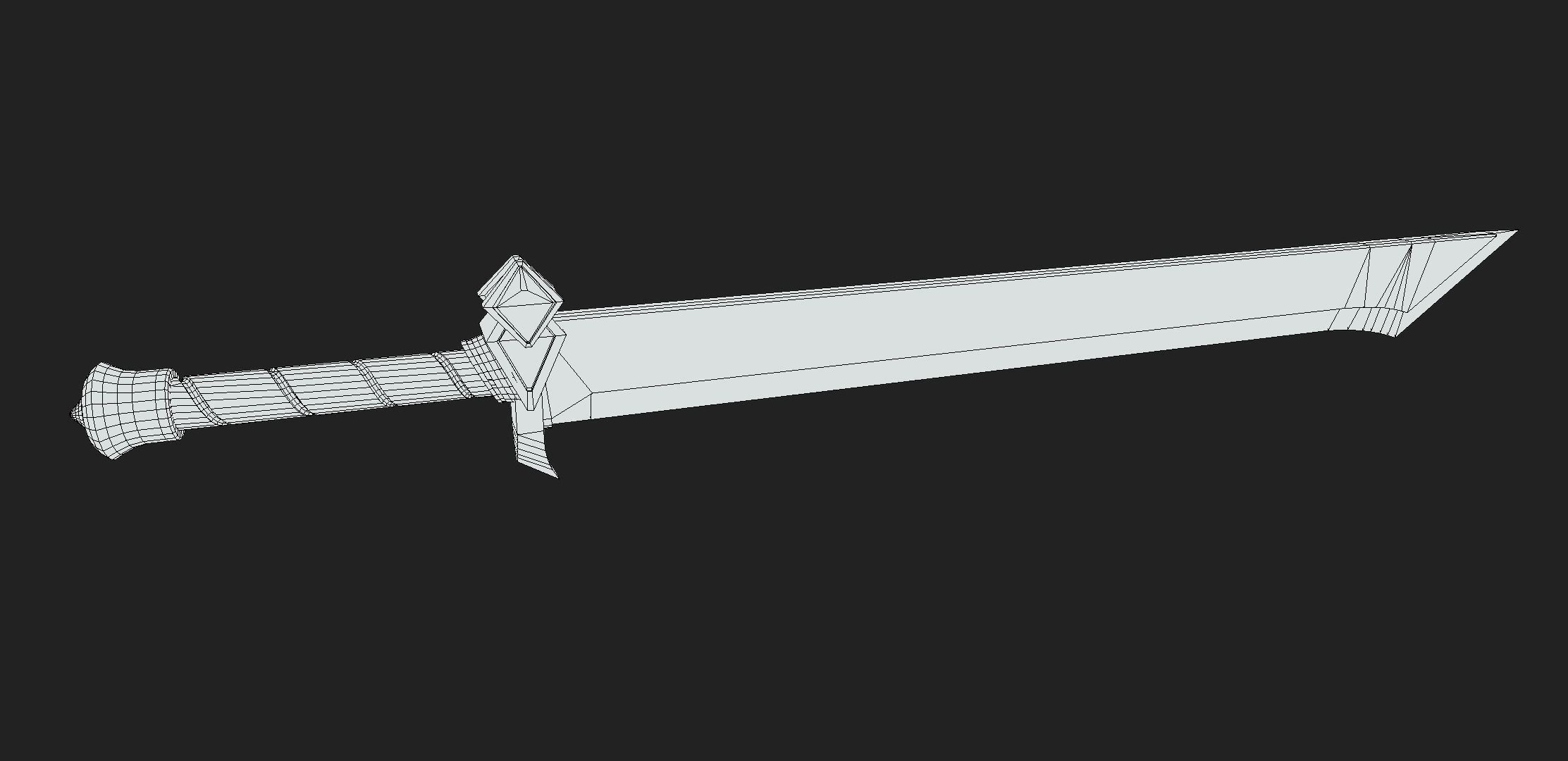 Sword Low-poly 3D model_7