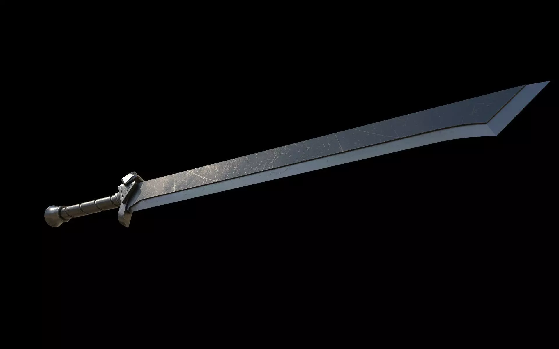 Sword Low-poly 3D model_0