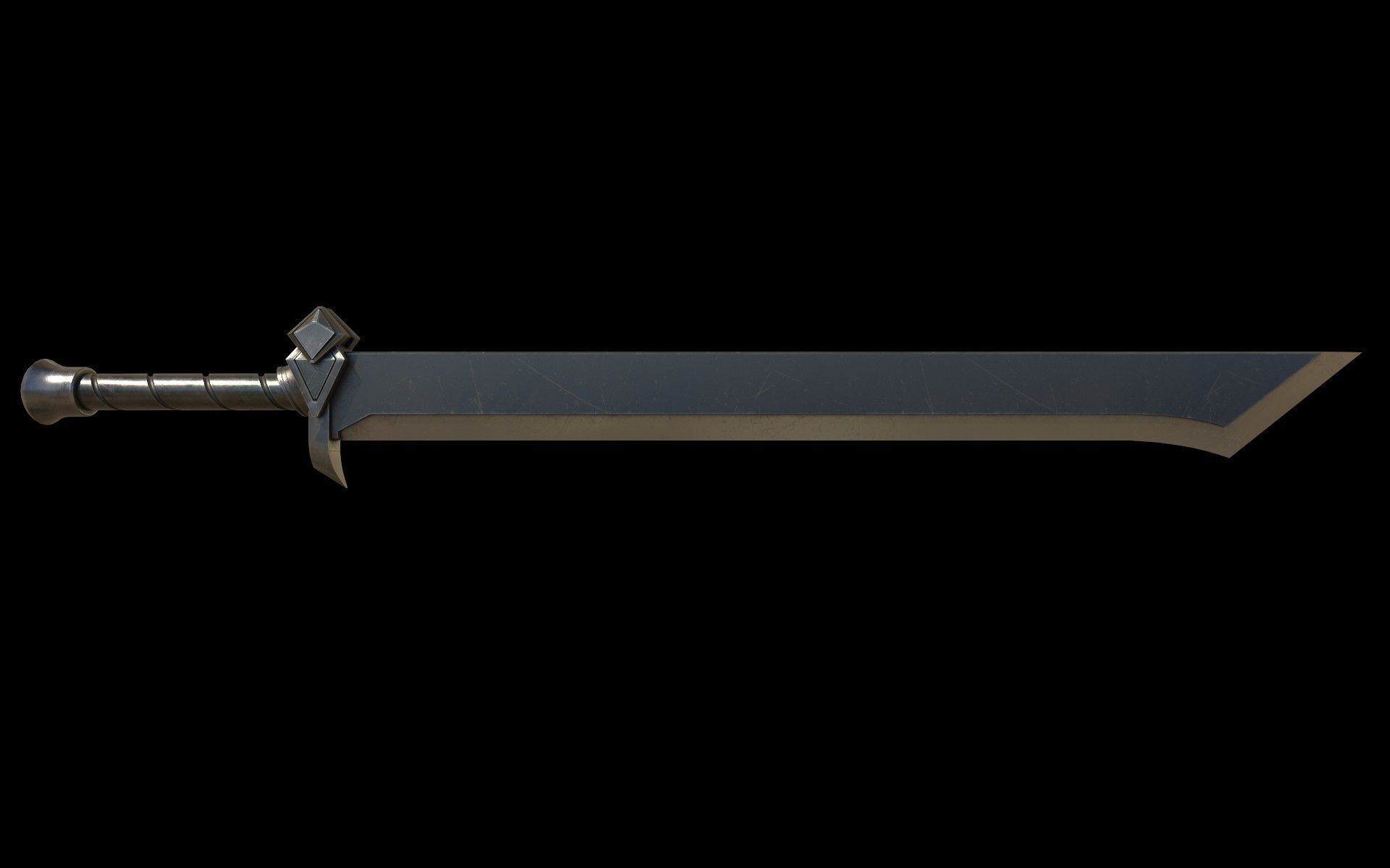 Sword Low-poly 3D model_2