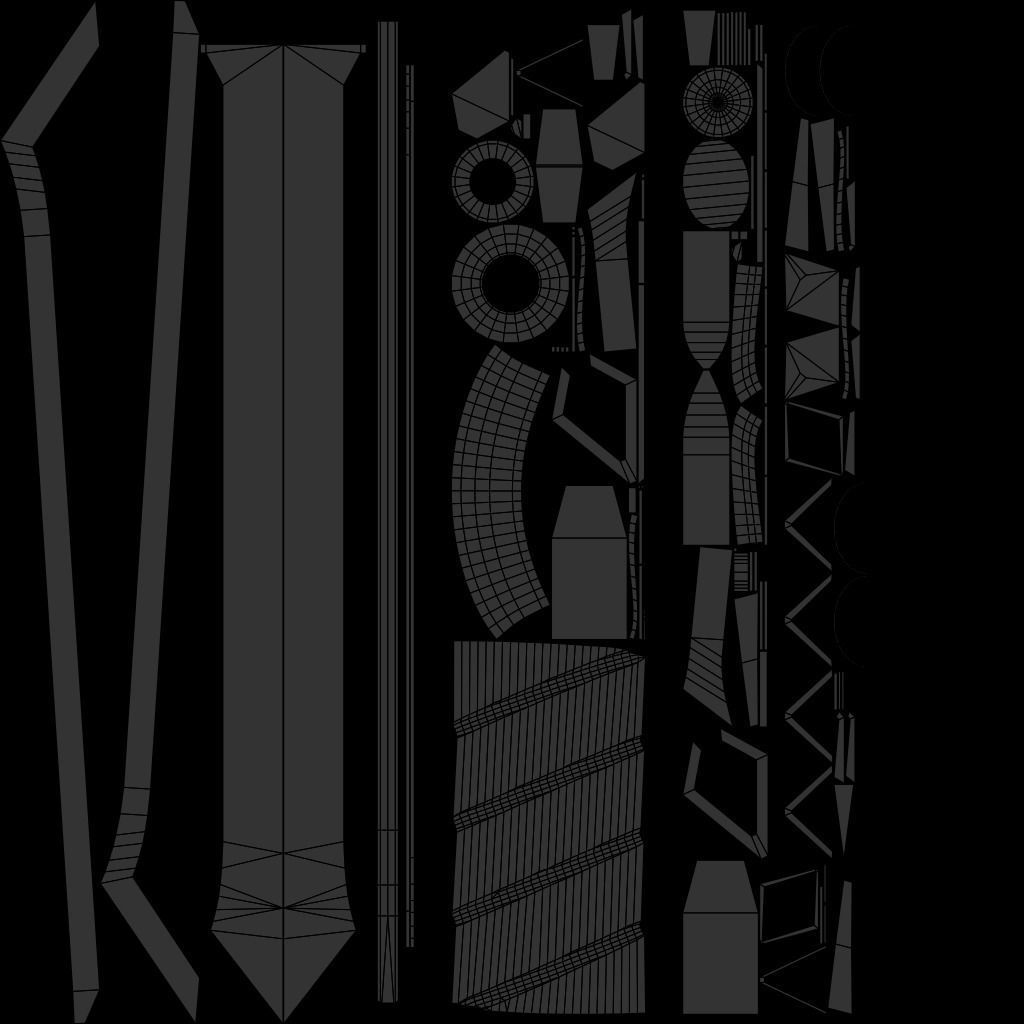 Sword Low-poly 3D model_8