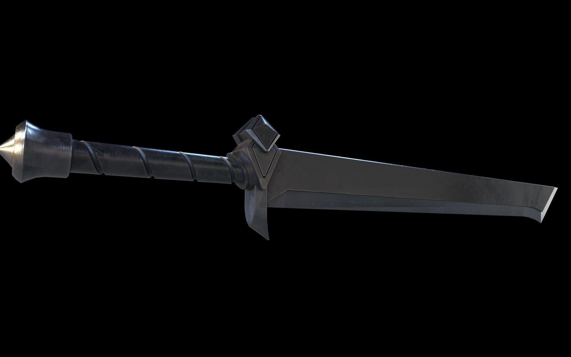 Sword Low-poly 3D model_3