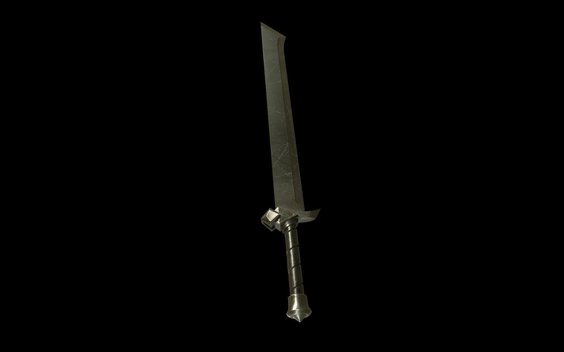 Sword Low-poly 3D model_4