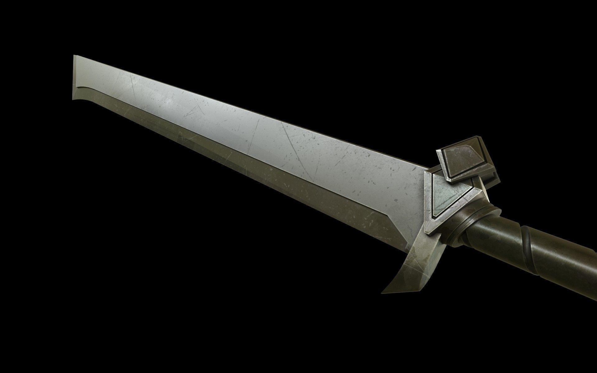 Sword Low-poly 3D model_6