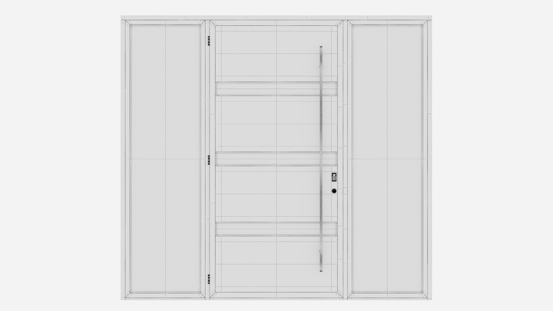 Aluminium door 67 3D model_5