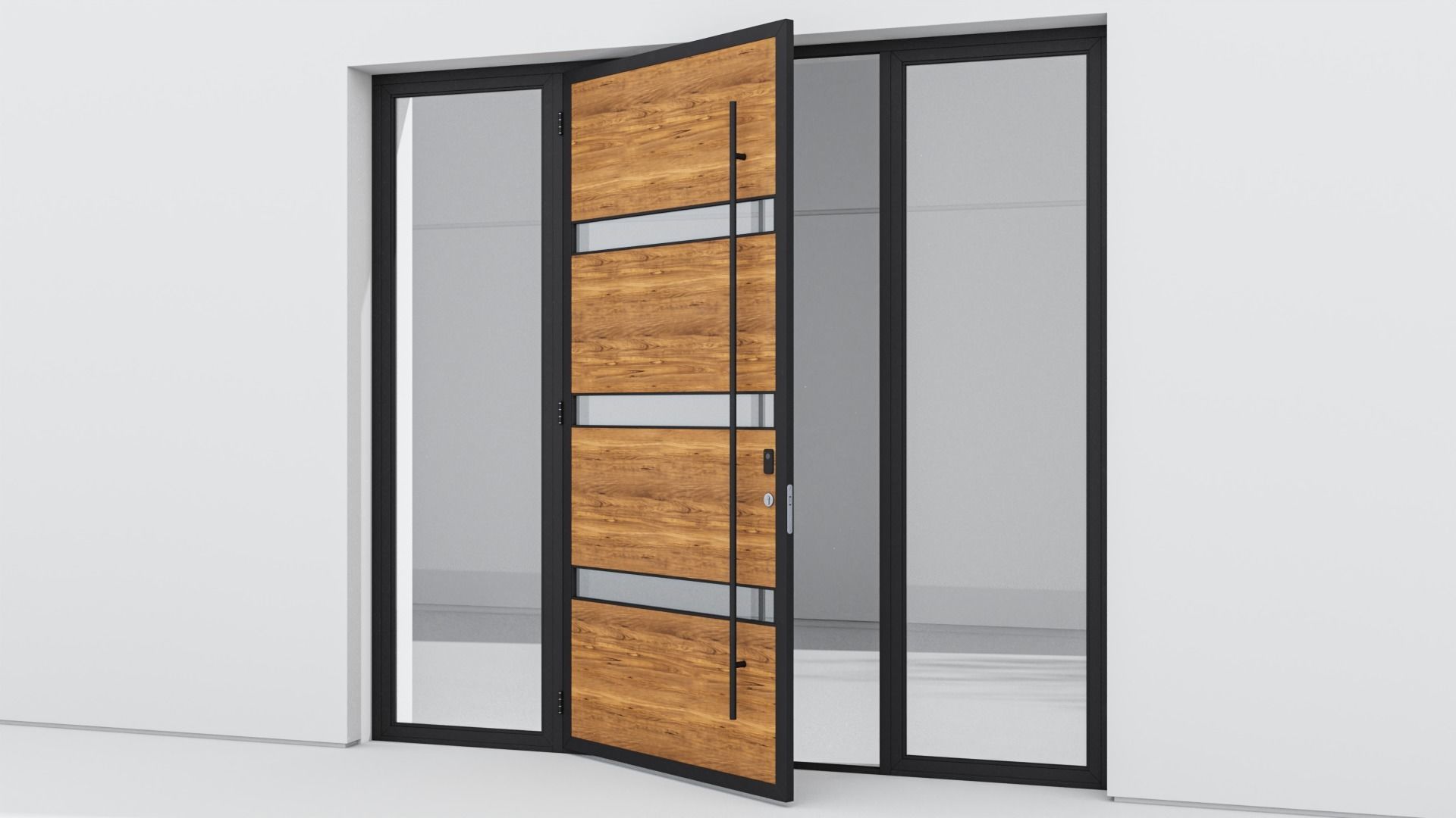Aluminium door 67 3D model_2