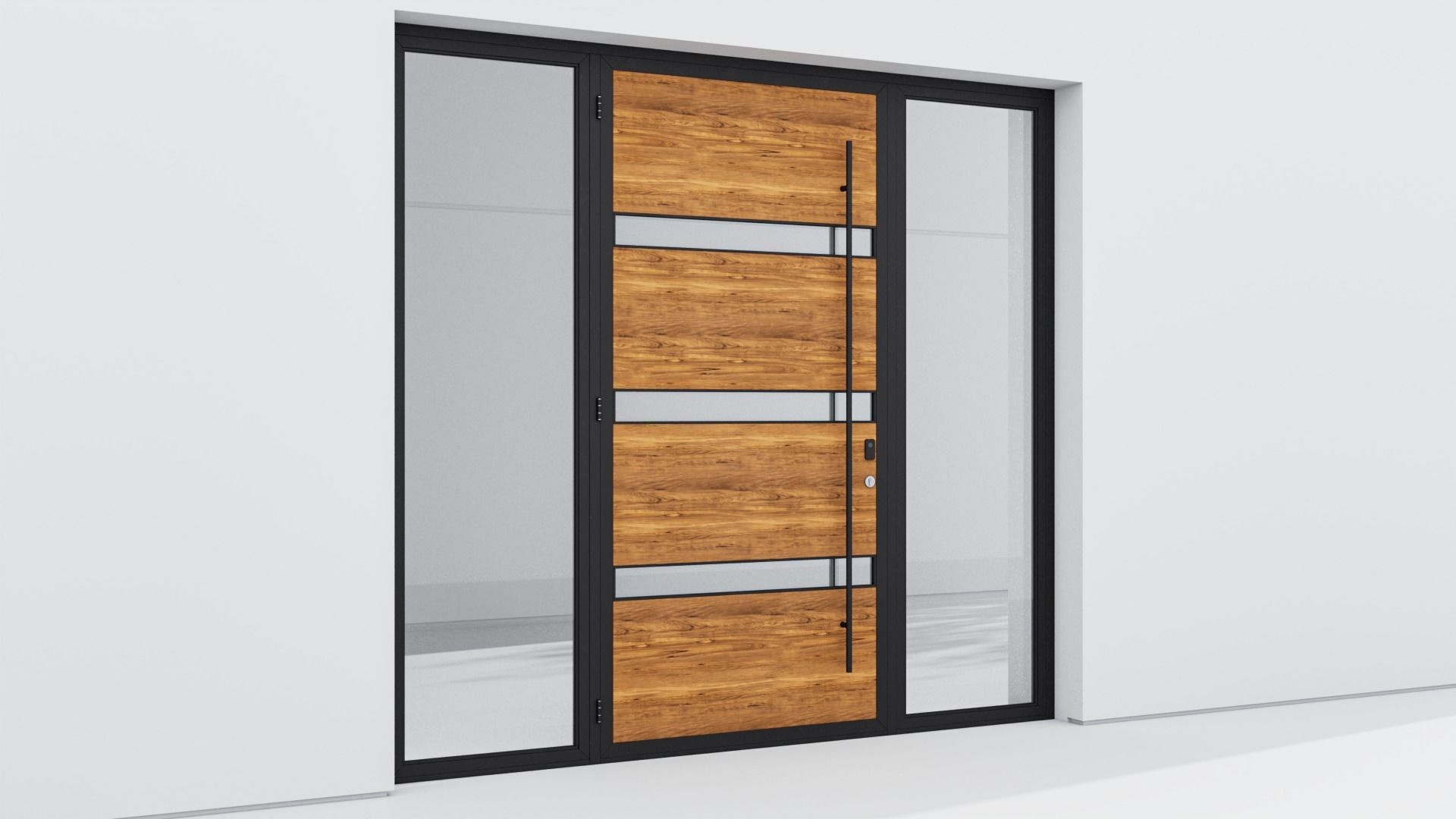 Aluminium door 67 3D model_3