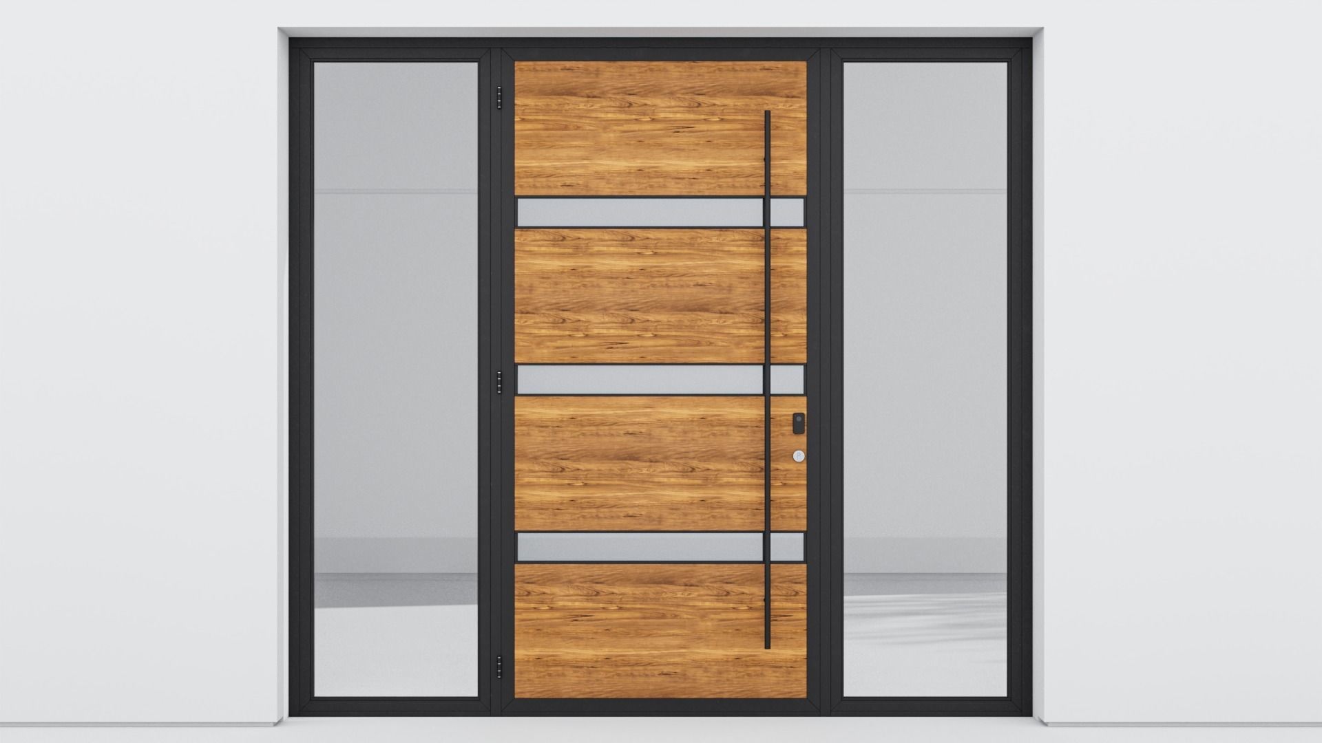 Aluminium door 67 3D model_1