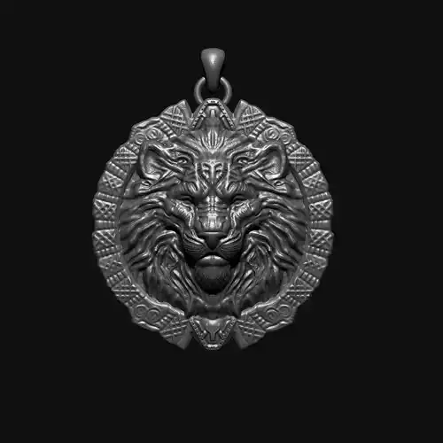 Lion Head Pendant 3D print model