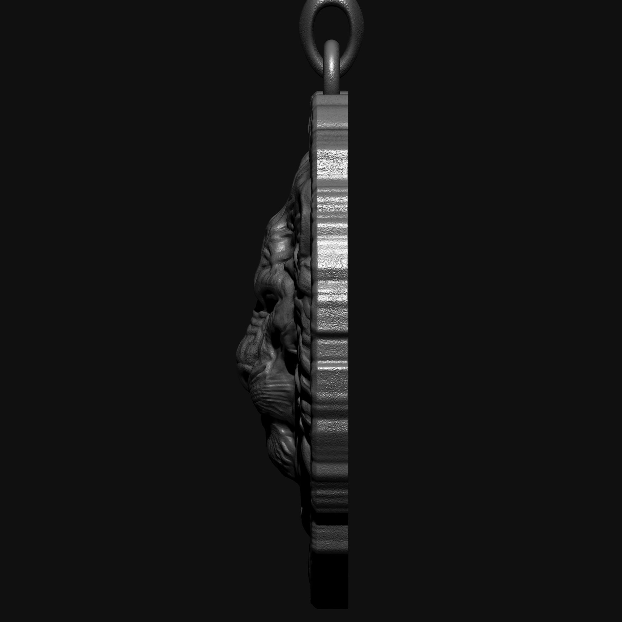 Lion Head Pendant 3D print model 3D print model_9