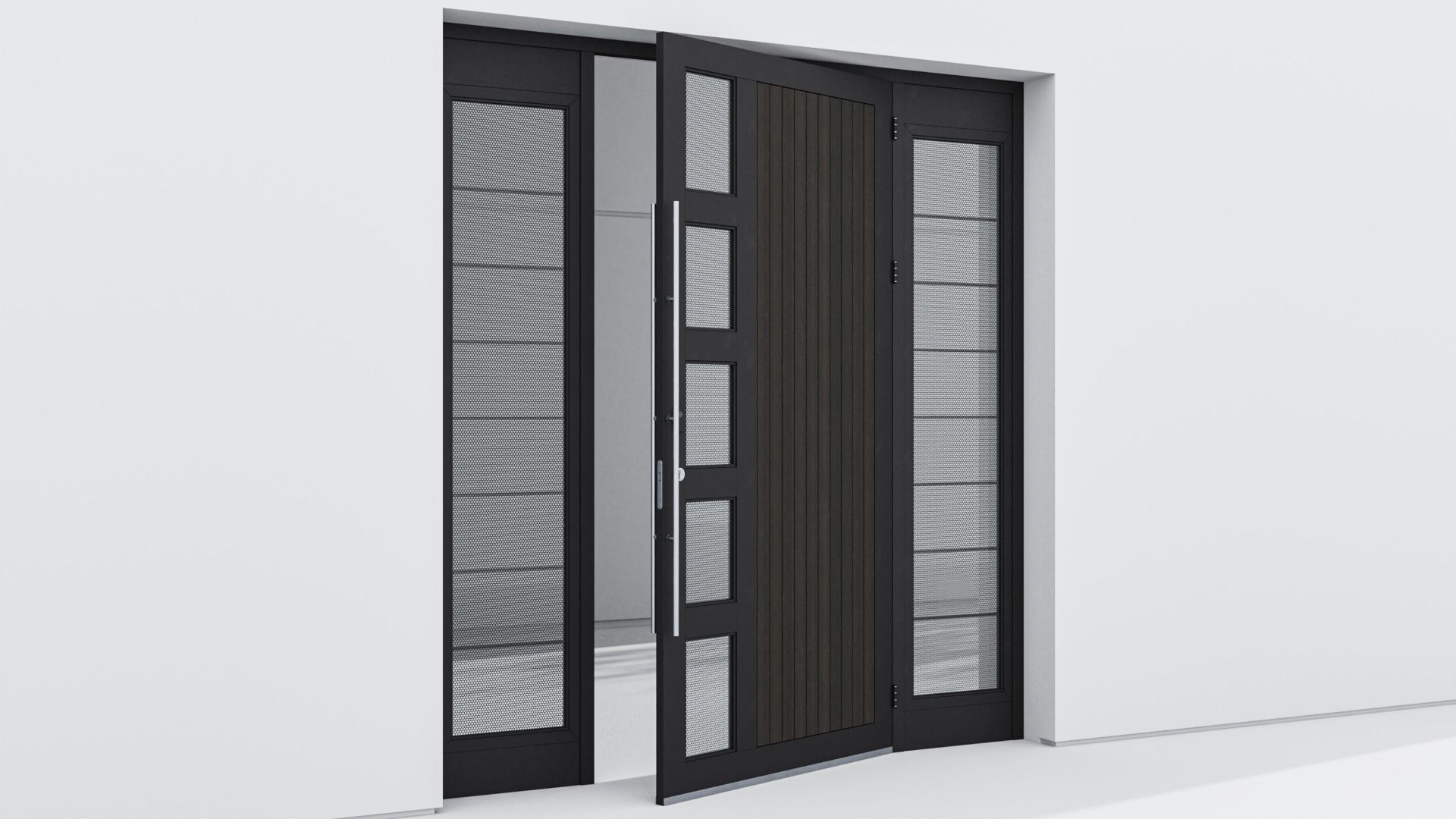 Aluminium door 68 3D model_3