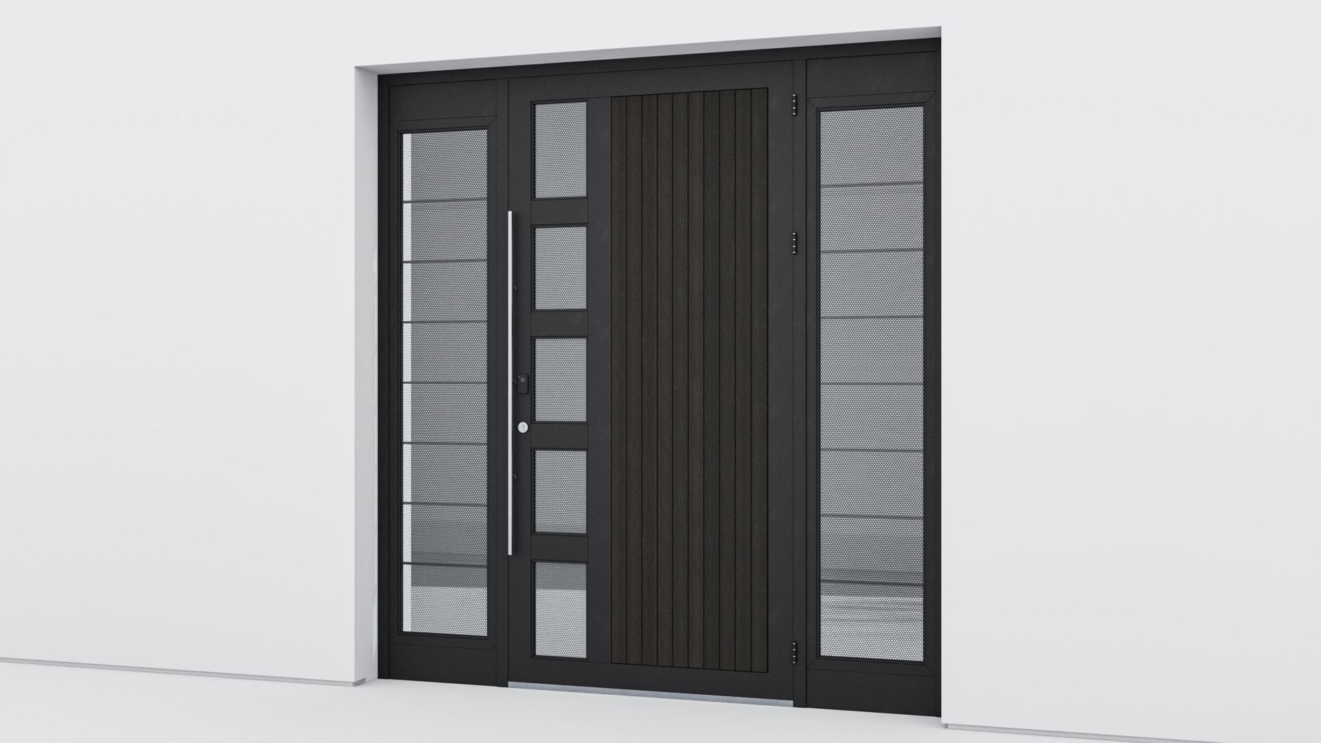 Aluminium door 68 3D model_2