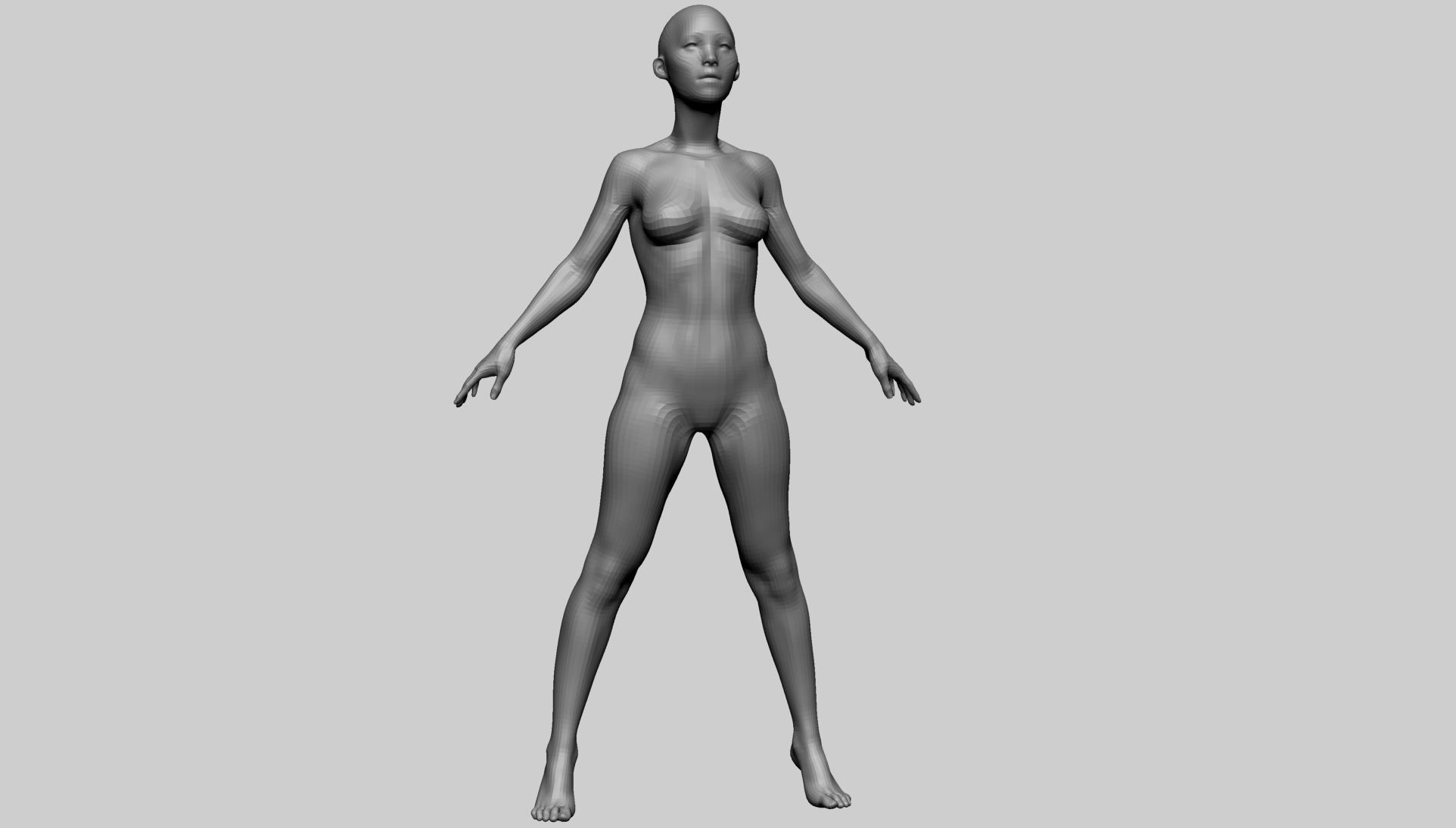 Female Anatomy Basemesh 3D model_3