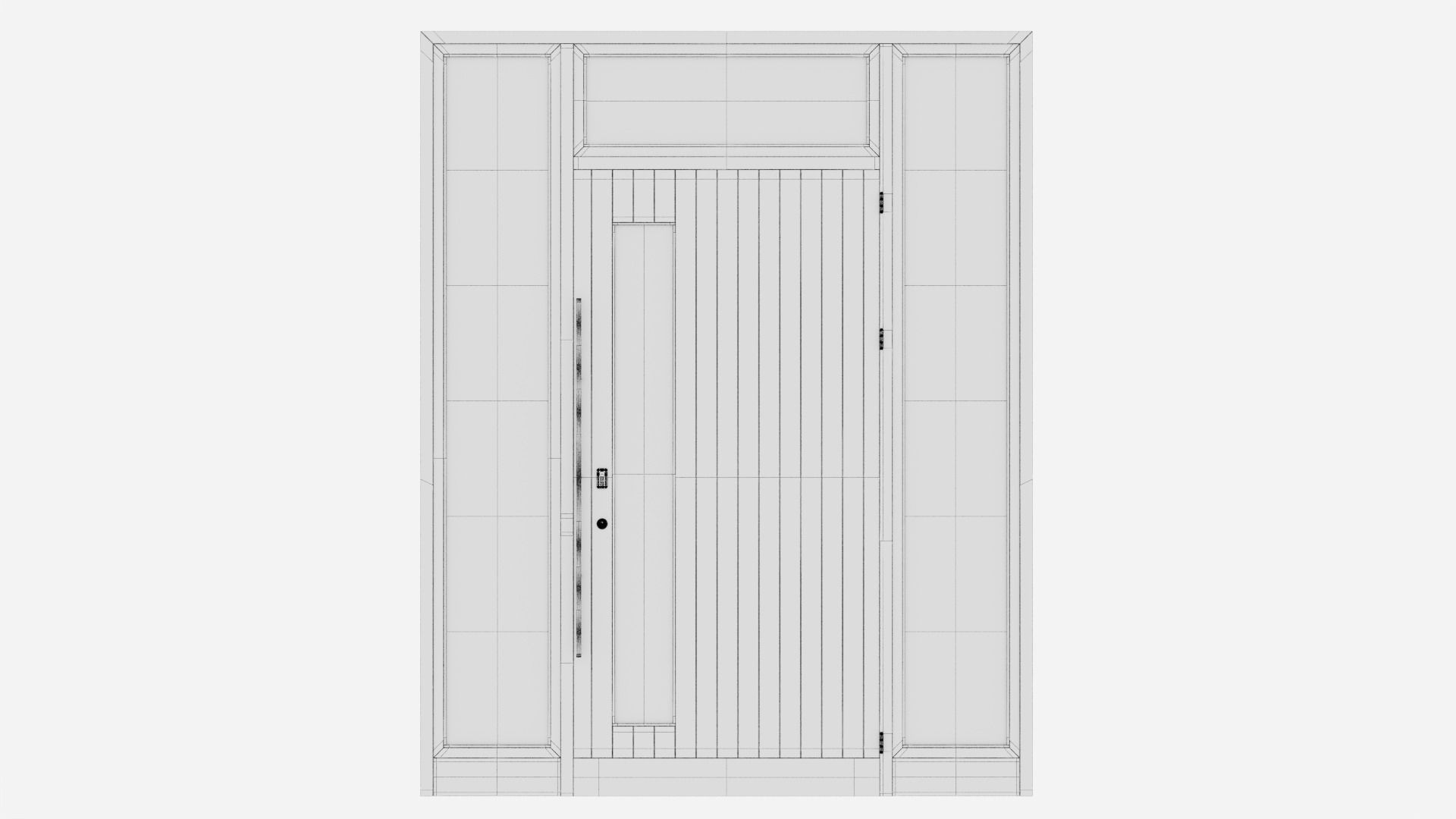 Aluminium door 69 3D model_5